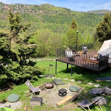 Glampspace - Szlak Beskidzki Hotel Międzybrodzie Bialskie Eksteriør billede